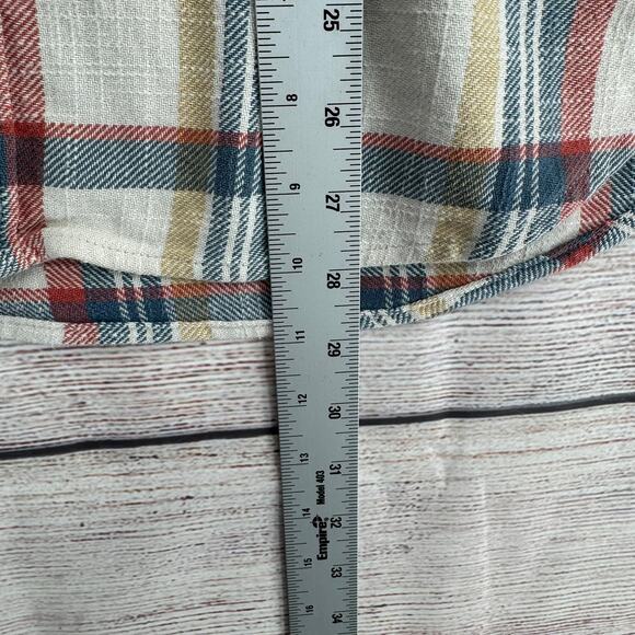 Levis Sunset 1 Pocket Canvas Button Down Shirt Mens L Blue Pink White Slim Fit - Picture 11 of 11